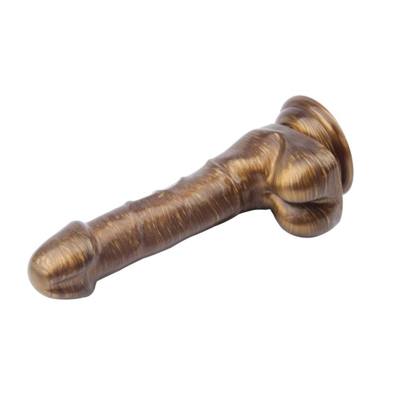 Dildo realistyczne jak penis przyssawka jądra 19cm